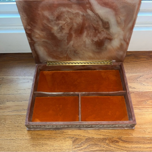 Incolay Stone Jewelry Box 14” X 10” X 2.5” - Picture 6 of 10